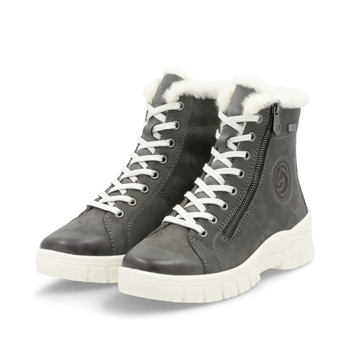 Remonte Artikelnummer D0E77-45 remonte Damen Schnürstiefel steingrau