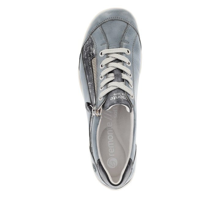 Remonte Artikelnummer R3412-14 remonte Damen Schnürschuhe graublau-platin zollfrei