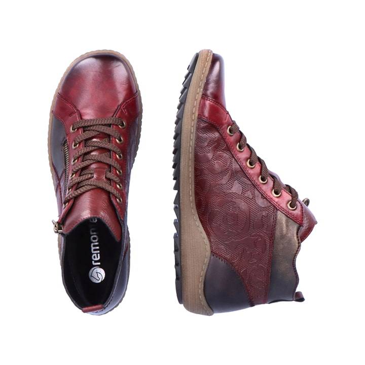 Remonte Artikelnummer R1467-35 remonte Damen Schnürschuhe himbeerrot im Angebot
