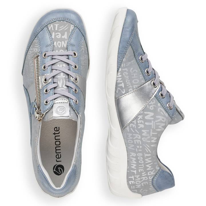 Remonte Artikelnummer R3403-14 remonte Damen Schnürschuhe himmelblau-metallic Blitzverkäufe