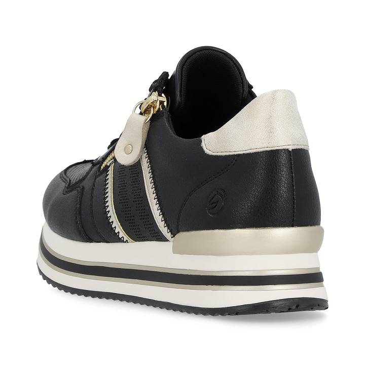 Remonte Artikelnummer D1318-01 remonte Damen Sneaker mattschwarz-gold Osterangebot