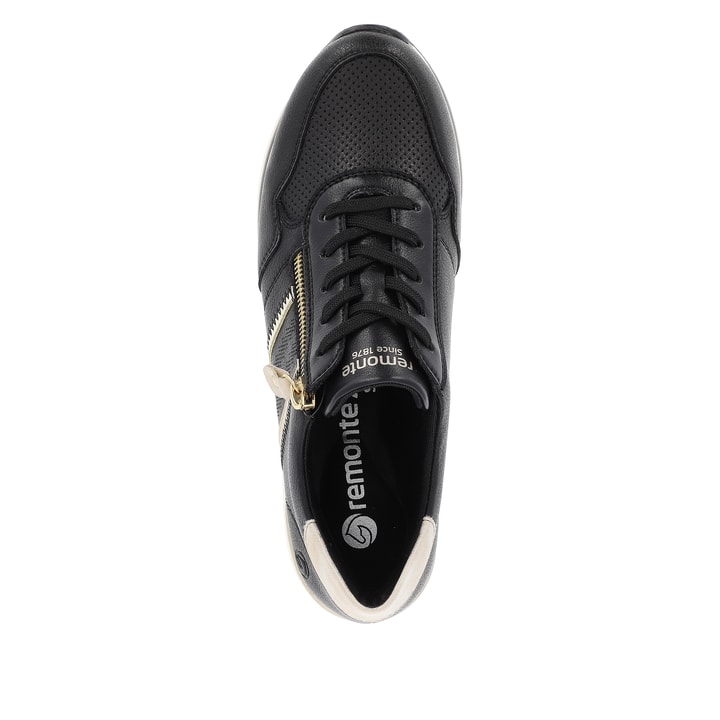 Remonte Artikelnummer D1318-01 remonte Damen Sneaker mattschwarz-gold Osterangebot