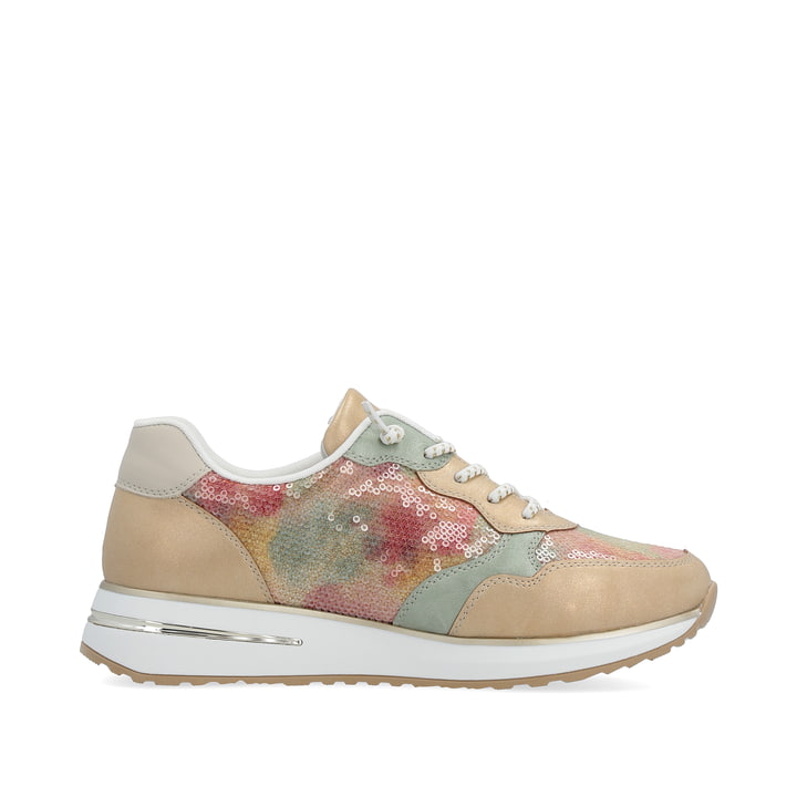Remonte Artikelnummer D1G01-90 remonte Damen Sneaker regenbogenfarbig-sandbeige Vatertagsangebot