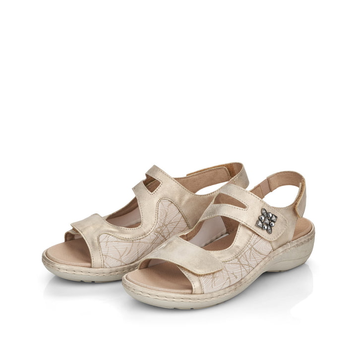 Remonte Artikelnummer D7647-94 remonte Damen Riemchensandalen hellbeige-metallic Saisonale Angebote