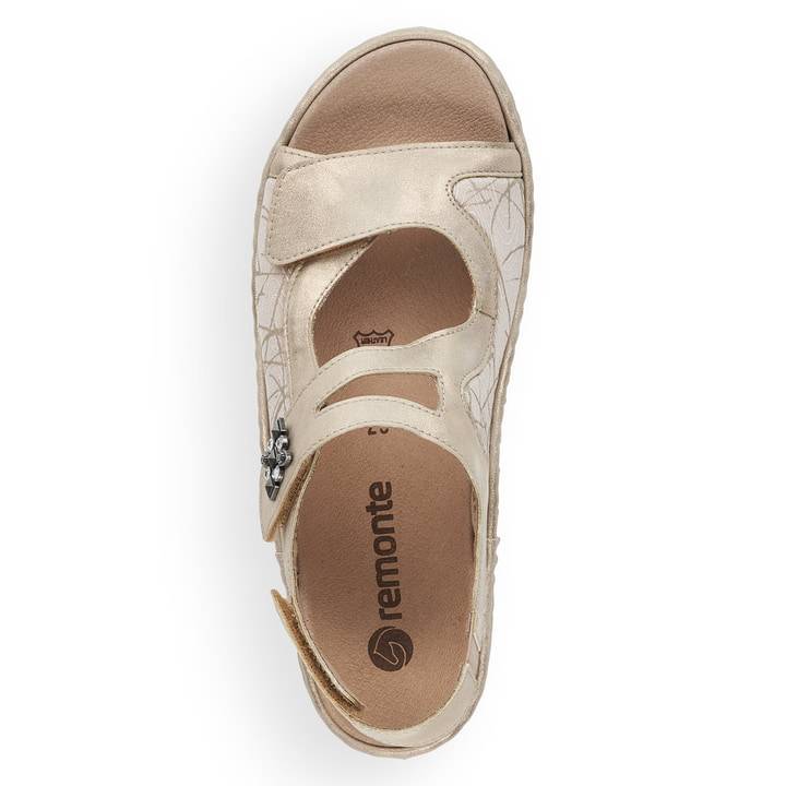 Remonte Artikelnummer D7647-94 remonte Damen Riemchensandalen hellbeige-metallic Saisonale Angebote
