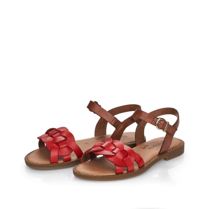 Remonte Artikelnummer D3666-33 remonte Damen Riemchensandalen feuerrot-nussbraun