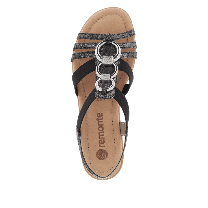 Remonte Artikelnummer R3605-02 remonte Damen Riemchensandalen nachtschwarz-silber Speichern exportieren