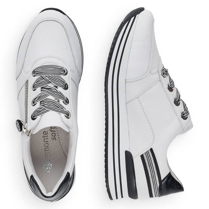 Remonte Artikelnummer D1312-80 remonte Damen Sneaker edelweiß-glanzschwarz Outlet