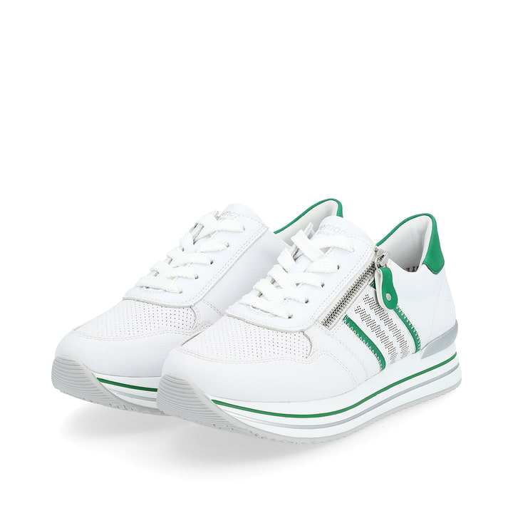 Remonte Artikelnummer D1318-82 remonte Damen Sneaker brilliantweiß-smaragdgrün