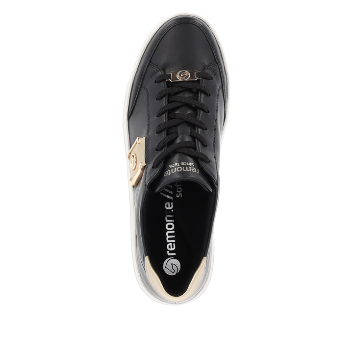 Remonte Artikelnummer D1C02-01 remonte Damen Sneaker tiefschwarz-mattgold Großer Ausverkauf