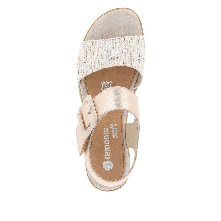 Remonte Artikelnummer D6453-31 remonte Damen Keilsandaletten metallicrosa-multi Exklusive Angebote