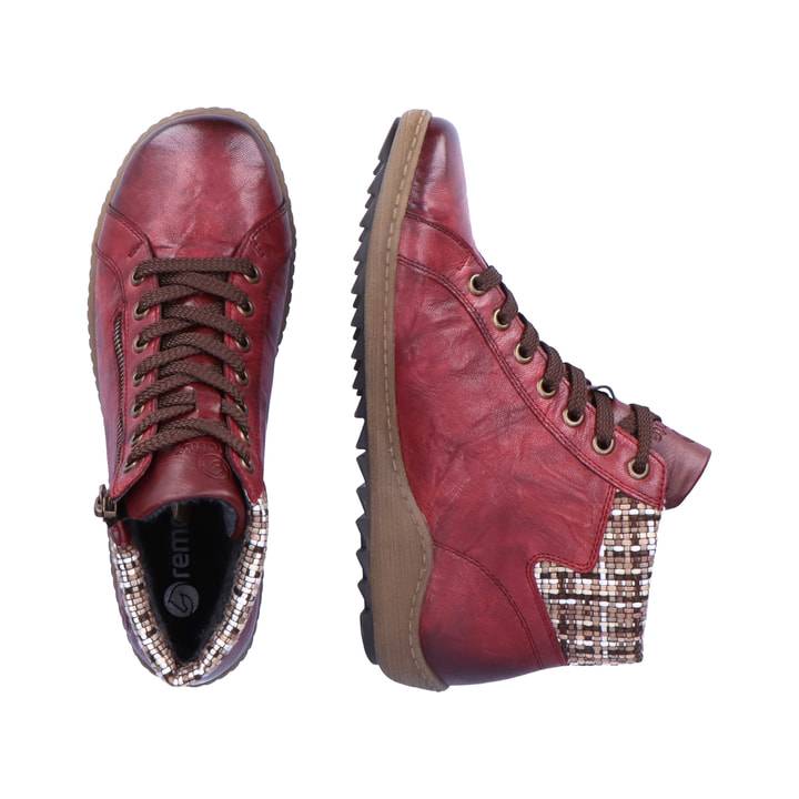 Remonte Artikelnummer R1485-35 remonte Damen Schnürschuhe himbeerrot Bestseller
