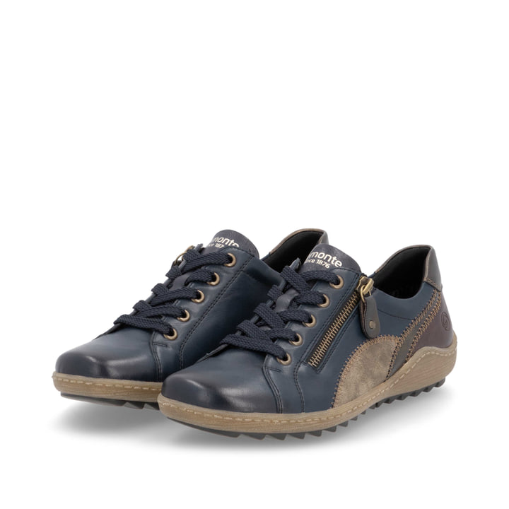 Remonte Artikelnummer R1439-14 remonte Damen Schnürschuhe dunkelblau-braun Letzte 3 Tage