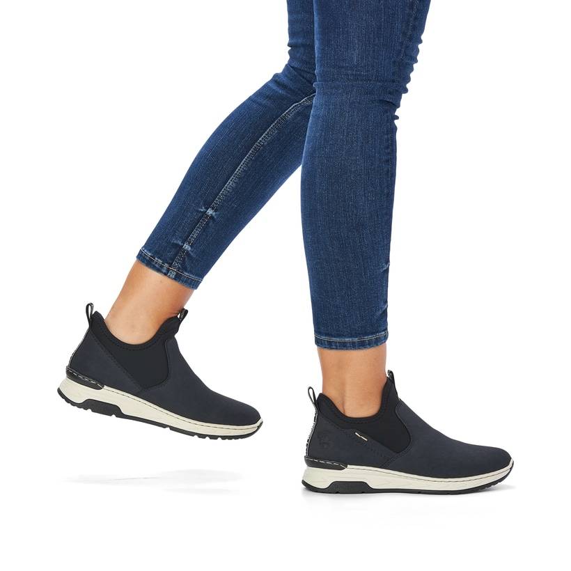 Rieker Artikelnummer M0053-14 Rieker Damen Slipper marineblau Auslauf