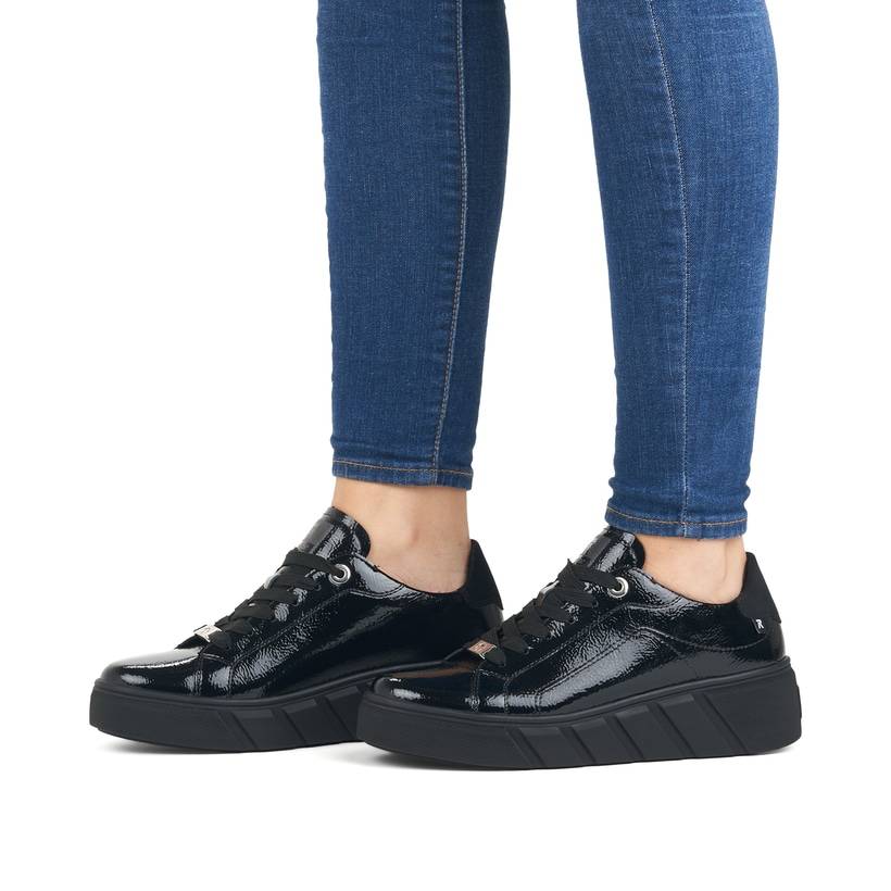 Rieker Artikelnummer W0501-00 Rieker Damen Sneaker Low mattschwarz Hotsell