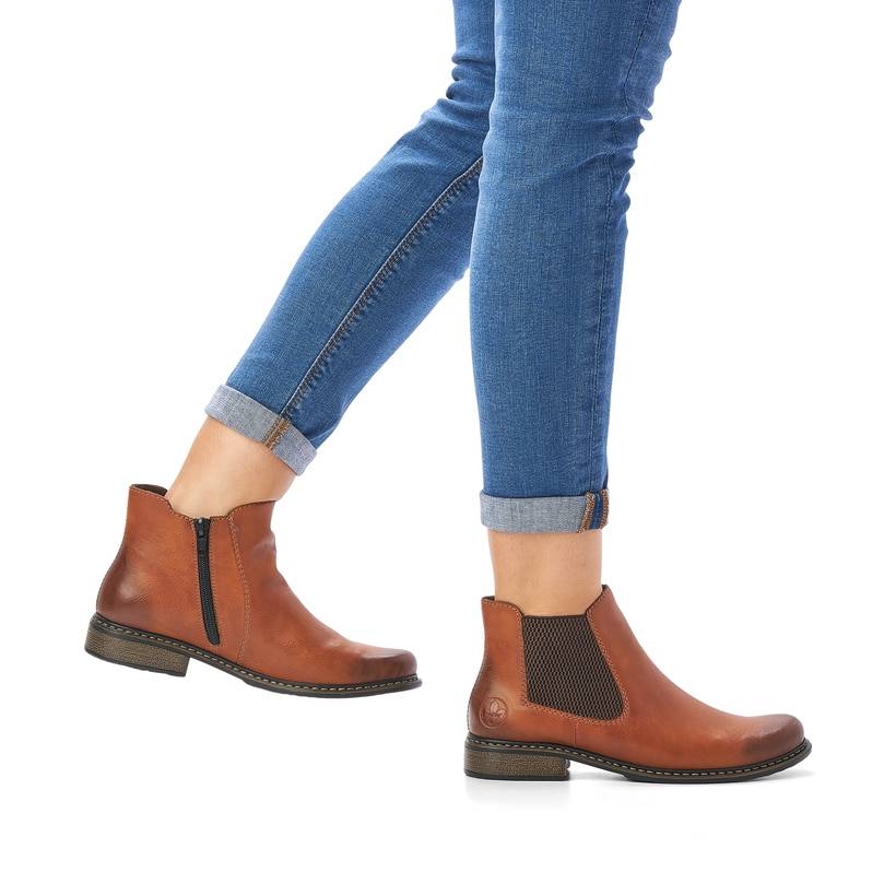 Rieker Artikelnummer Z4994-24 Rieker Damen Chelsea Boots nougatbraun Schlussverkauf