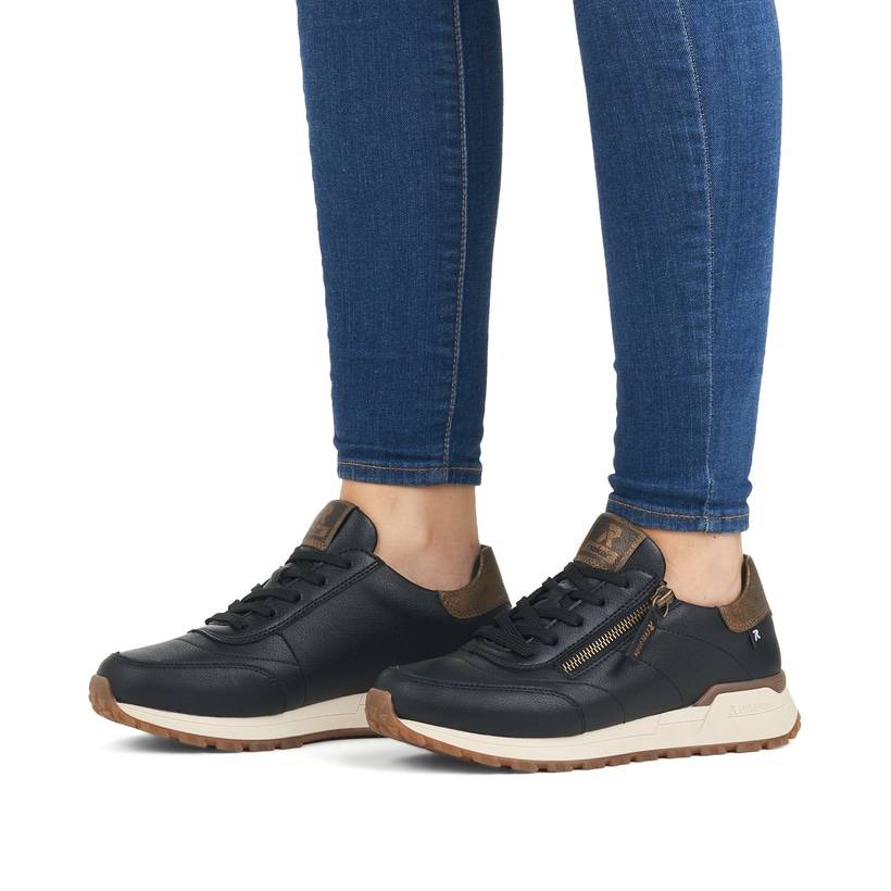 Rieker Artikelnummer W0604-00 Rieker Damen Sneaker Low urbanschwarz-bronze Günstiger Verkauf