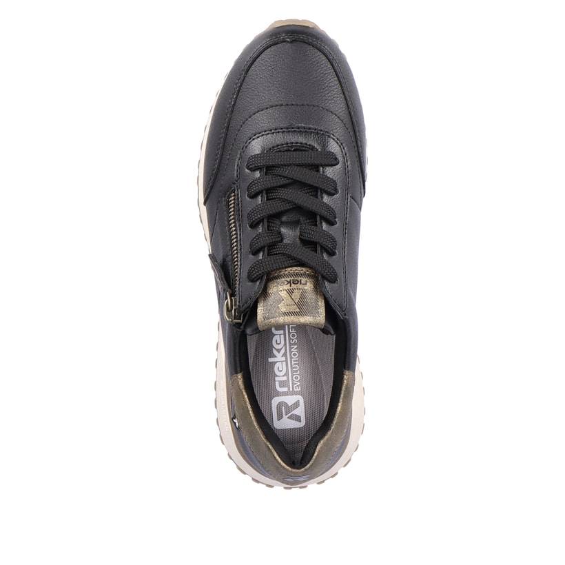 Rieker Artikelnummer W0604-00 Rieker Damen Sneaker Low urbanschwarz-bronze Günstiger Verkauf