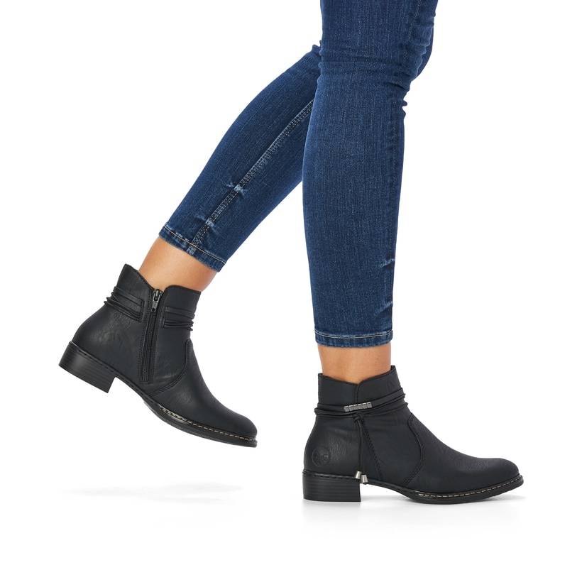 Rieker Artikelnummer 73488-00 Rieker Damen Stiefeletten tiefschwarz Outlet