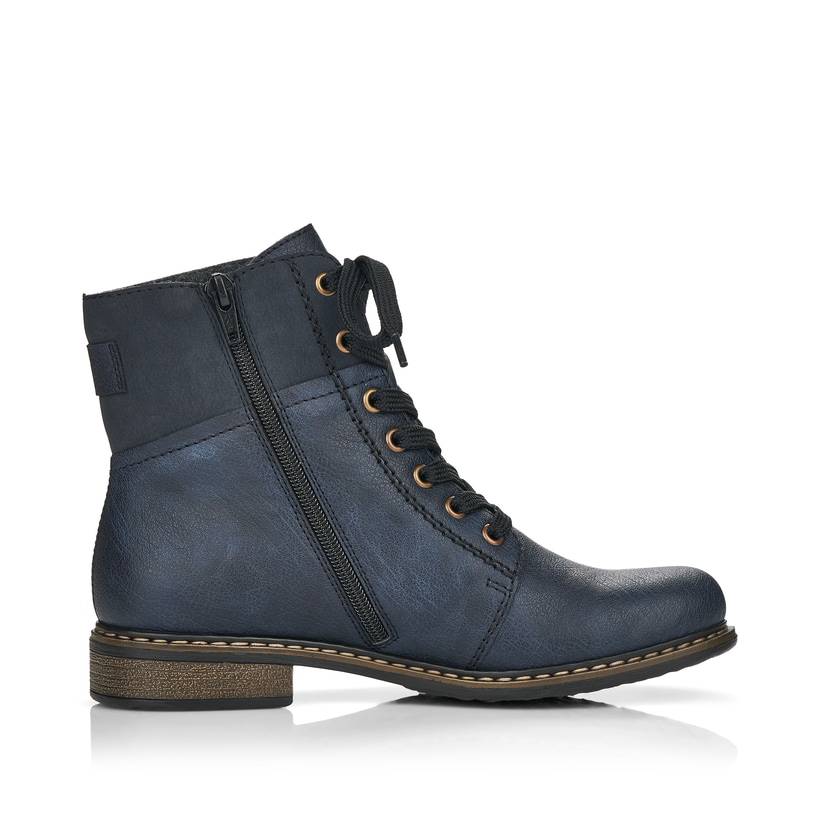 Rieker Artikelnummer 71242-15 Rieker Damen Schnürstiefel ozeanblau Limitierter Zeitrabatt
