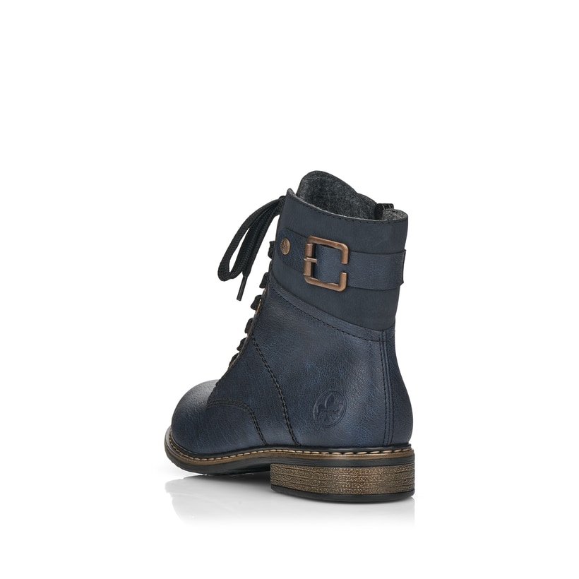 Rieker Artikelnummer 71242-15 Rieker Damen Schnürstiefel ozeanblau Limitierter Zeitrabatt