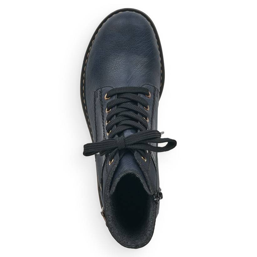 Rieker Artikelnummer 71242-15 Rieker Damen Schnürstiefel ozeanblau Limitierter Zeitrabatt