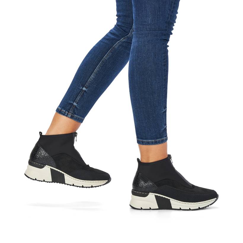 Rieker Artikelnummer N6352-00 Rieker Damen Sneaker High tiefschwarz Fabrikpreis