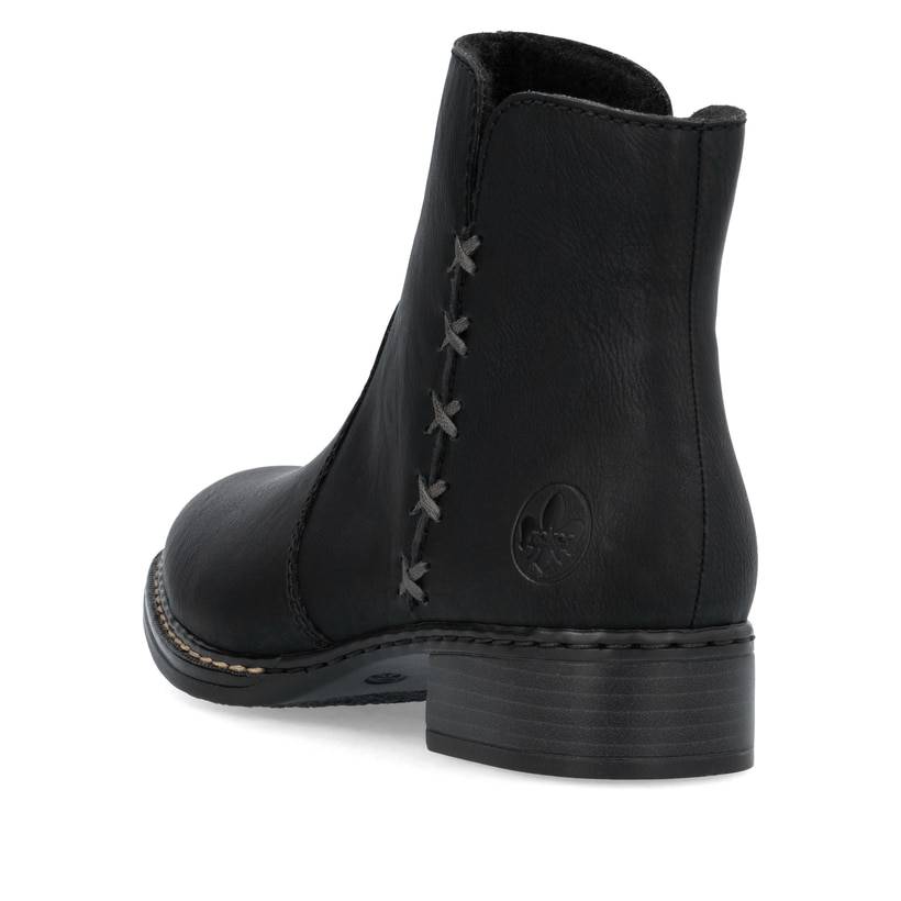 Rieker Artikelnummer 73475-00 Rieker Damen Stiefeletten graphitschwarz Fabrikverkauf