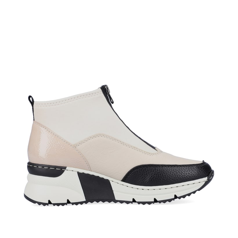 Rieker Artikelnummer N6352-60 Rieker Damen Sneaker High hellbeige-schwarz Meist gekauft