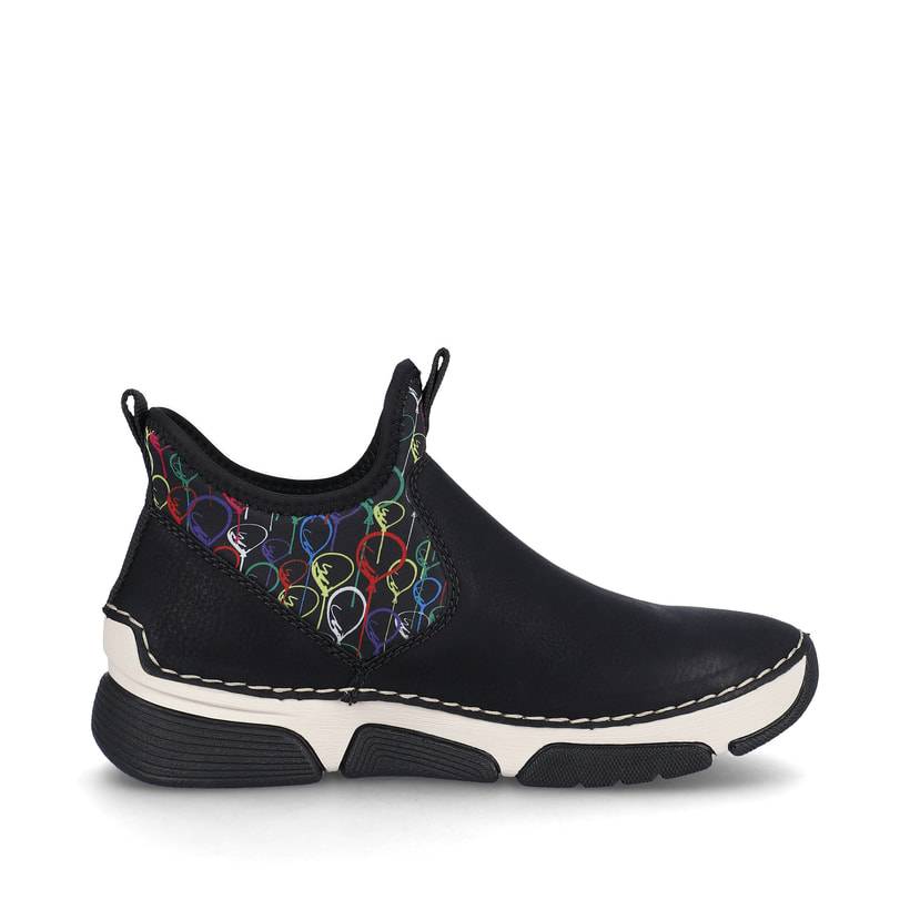 Rieker Artikelnummer 45957-00 Rieker Damen Slipper urbanschwarz-bunt Verkauf