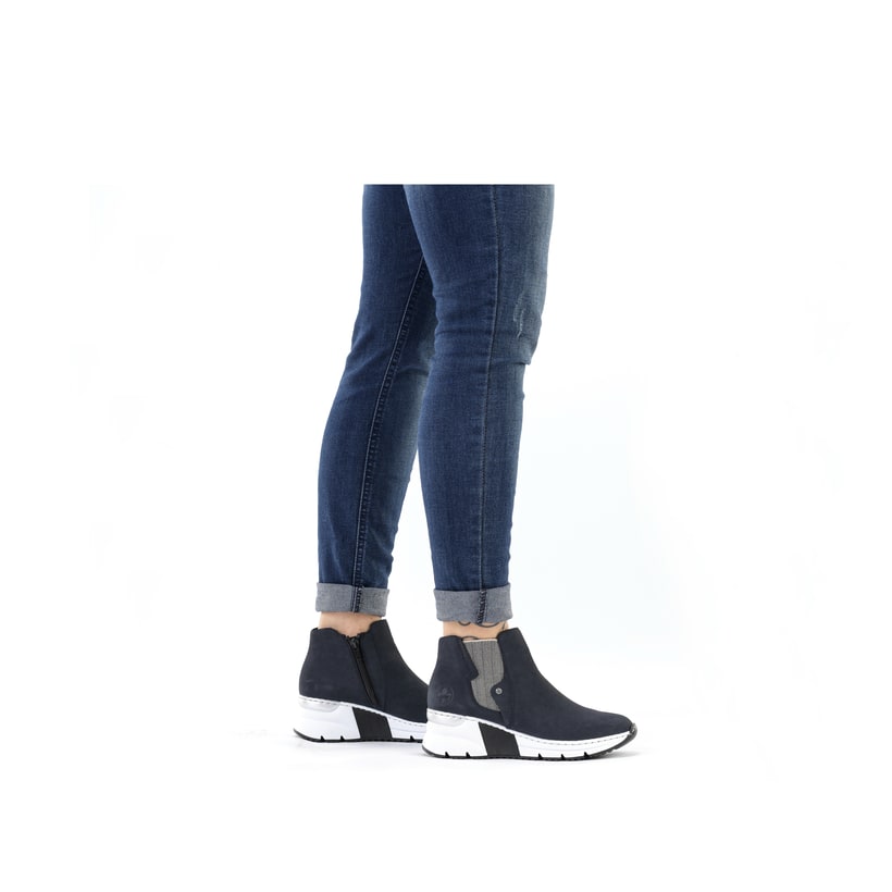 Rieker Artikelnummer X6361-14 Rieker Damen Chelsea Boots dunkelblau Günstiger Verkauf