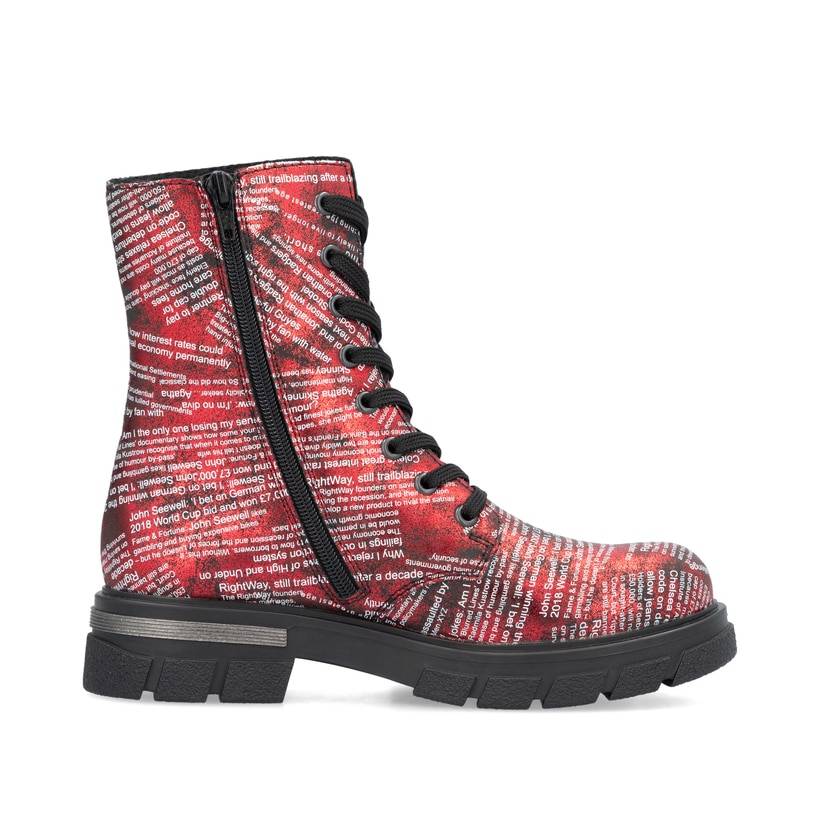 Rieker Artikelnummer Z9120-35 Rieker Damen Biker Boots metallicrot Outlet