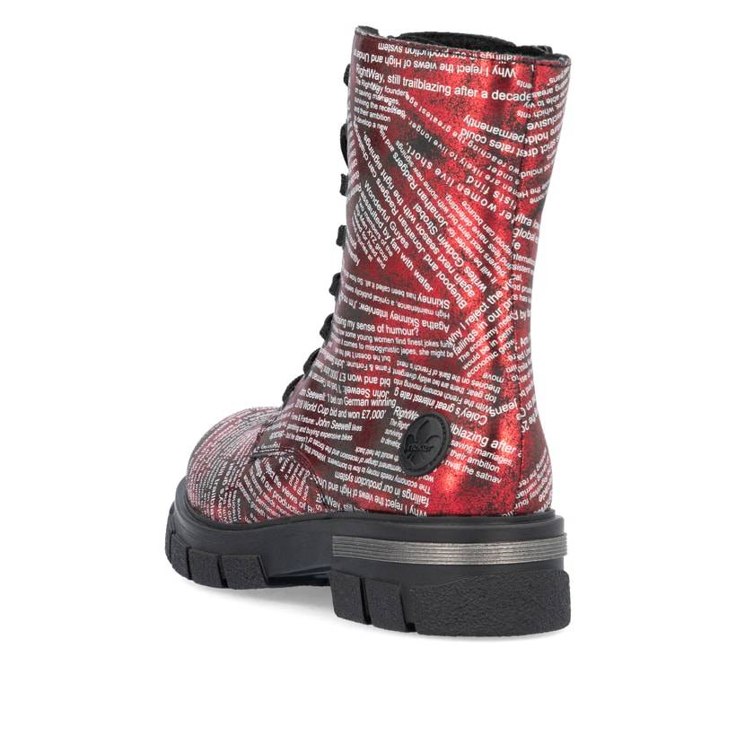 Rieker Artikelnummer Z9120-35 Rieker Damen Biker Boots metallicrot Outlet