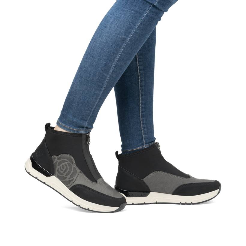Rieker Artikelnummer 58956-00 Rieker Damen Slipper carbonschwarz Blitzangebot