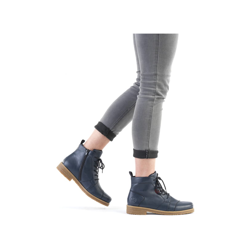 Rieker Artikelnummer 73500-14 Rieker Damen Schnürstiefel marineblau Günstiger Verkauf