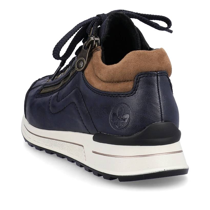 Rieker Artikelnummer N1400-14 Rieker Damen Sneaker Low pazifikblau-braun Fabrikverkauf