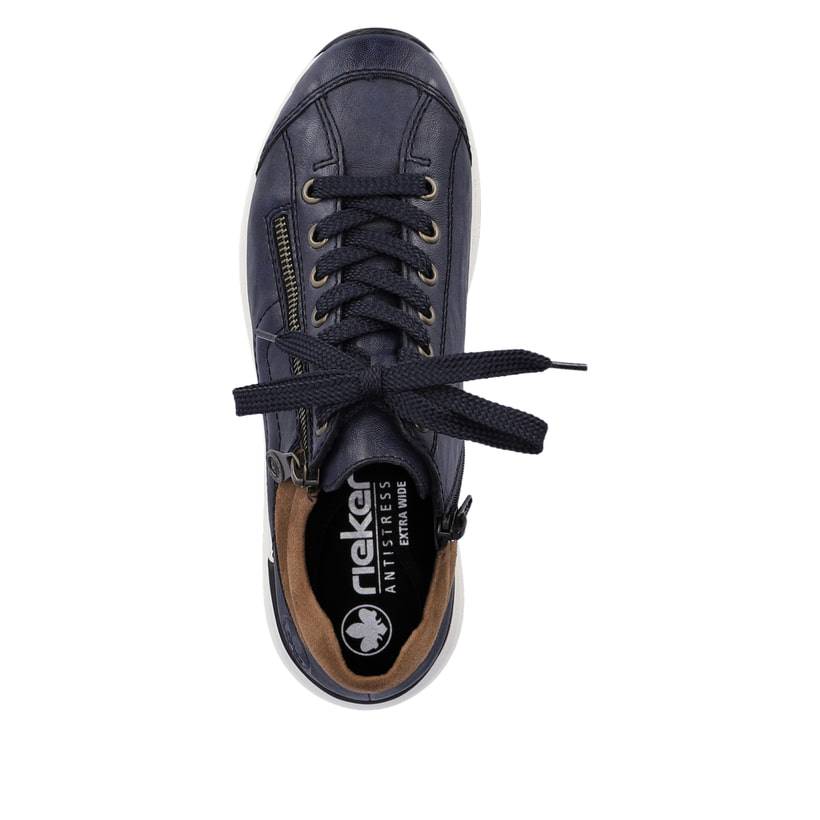 Rieker Artikelnummer N1400-14 Rieker Damen Sneaker Low pazifikblau-braun Fabrikverkauf