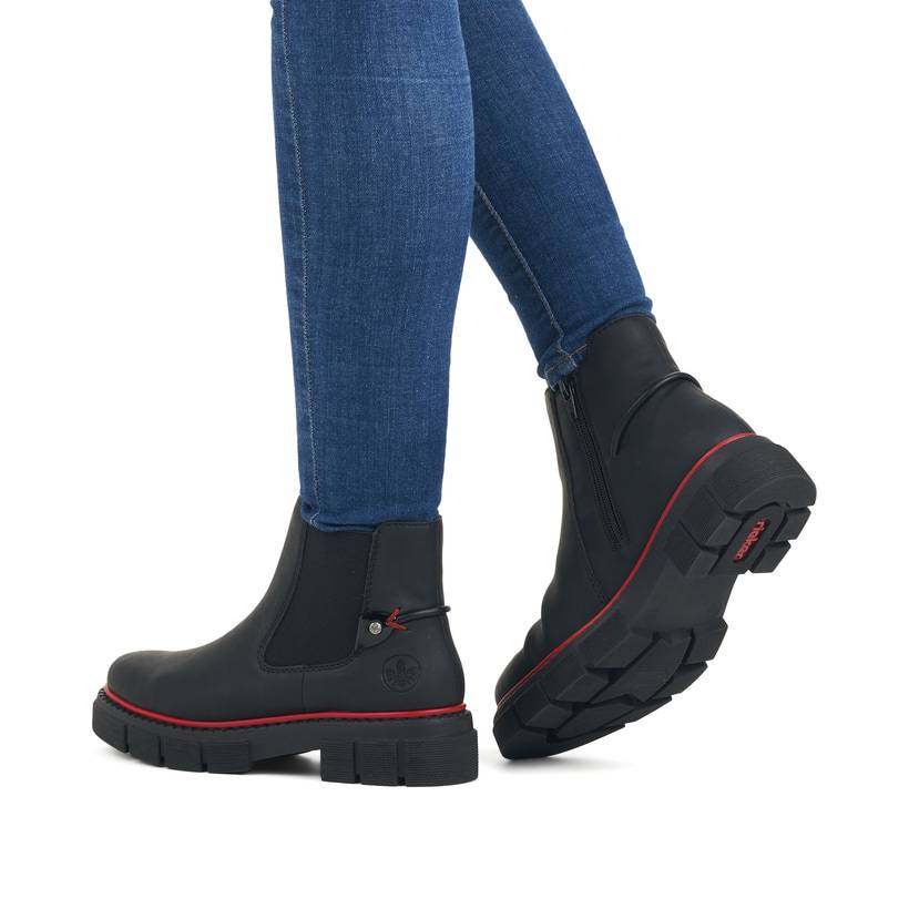 Rieker Artikelnummer M3859-00 Rieker Damen Chelsea Boots tiefschwarz Meist gekauft