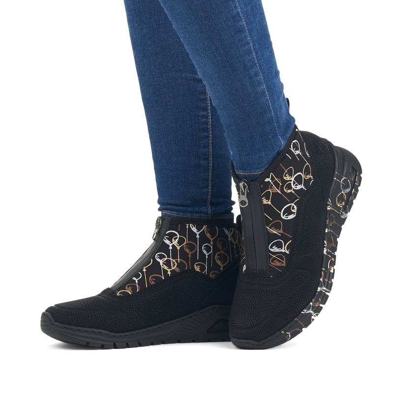 Rieker Artikelnummer M4953-00 Rieker Damen Sneaker High urbanschwarz Online