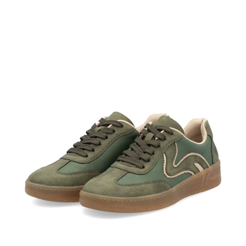 Rieker Artikelnummer M5512-54 Rieker Damen Sneaker Low kaktusgrün Outlet