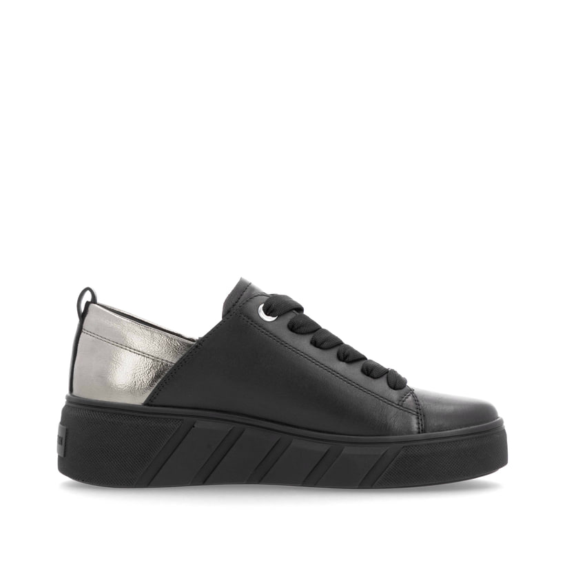 Rieker Artikelnummer W0502-03 Rieker Damen Sneaker Low mattschwarz-silber Angebote