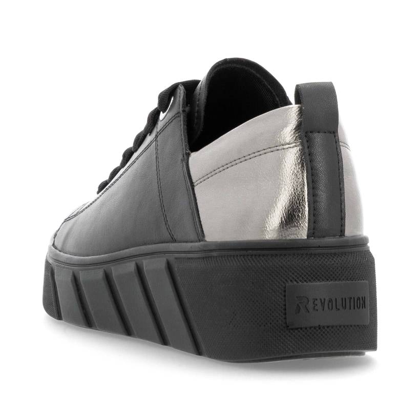 Rieker Artikelnummer W0502-03 Rieker Damen Sneaker Low mattschwarz-silber Angebote