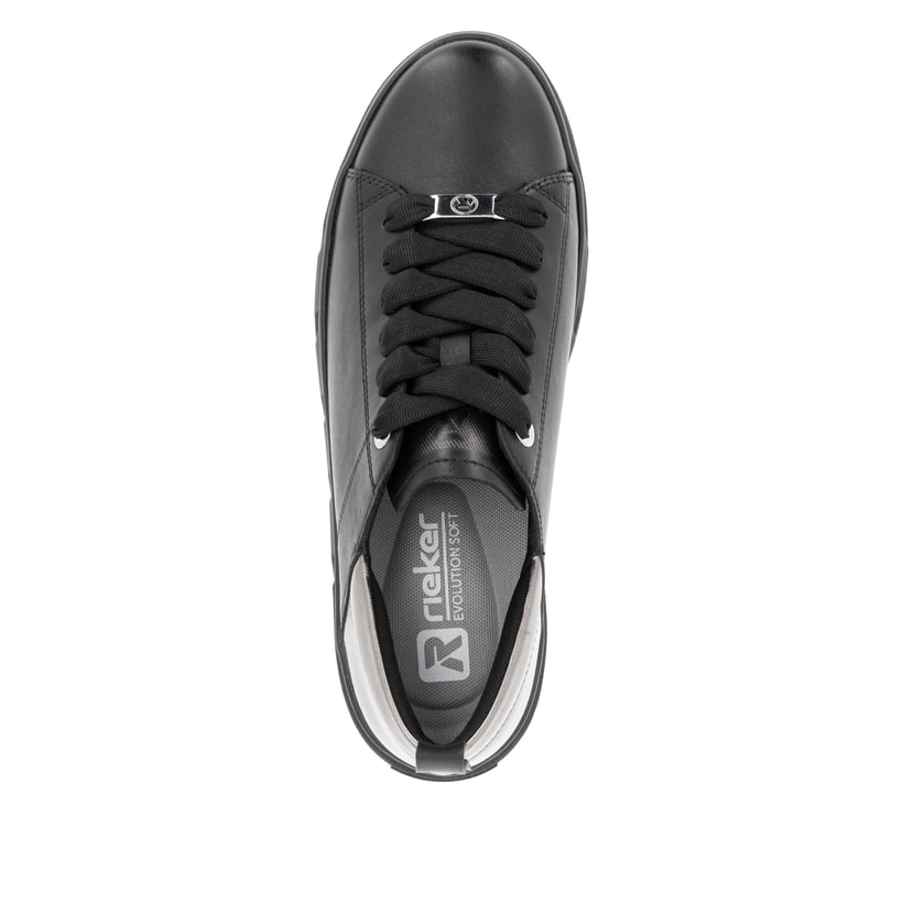 Rieker Artikelnummer W0502-03 Rieker Damen Sneaker Low mattschwarz-silber Angebote