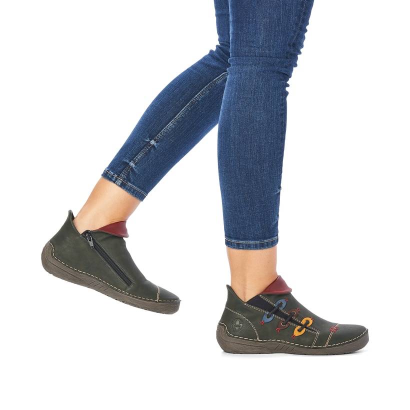 Rieker Artikelnummer 72581-54 Rieker Damen Slipper olivgrün Hotsell