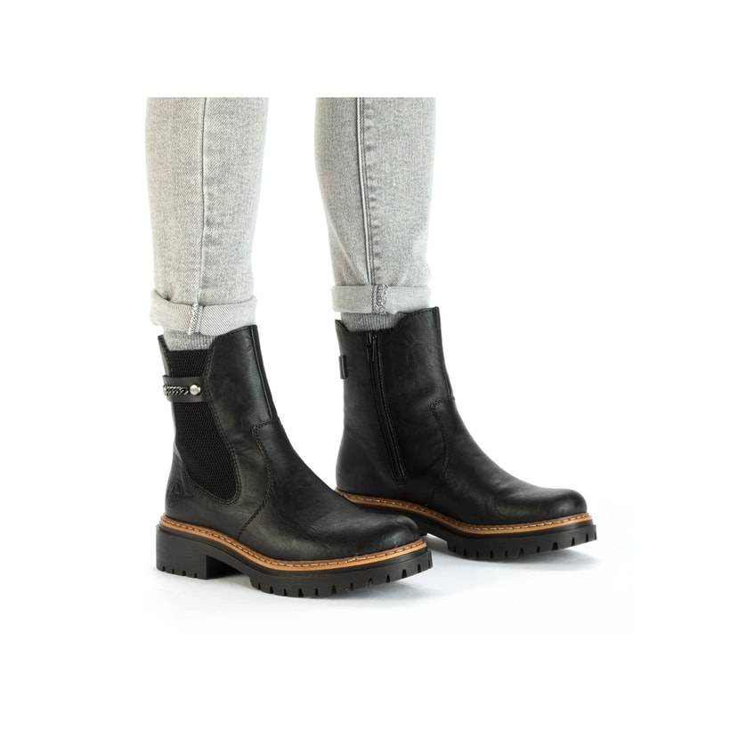 Rieker Artikelnummer 72690-00 Rieker Damen Chelsea Boots asphaltschwarz Tiefpreis