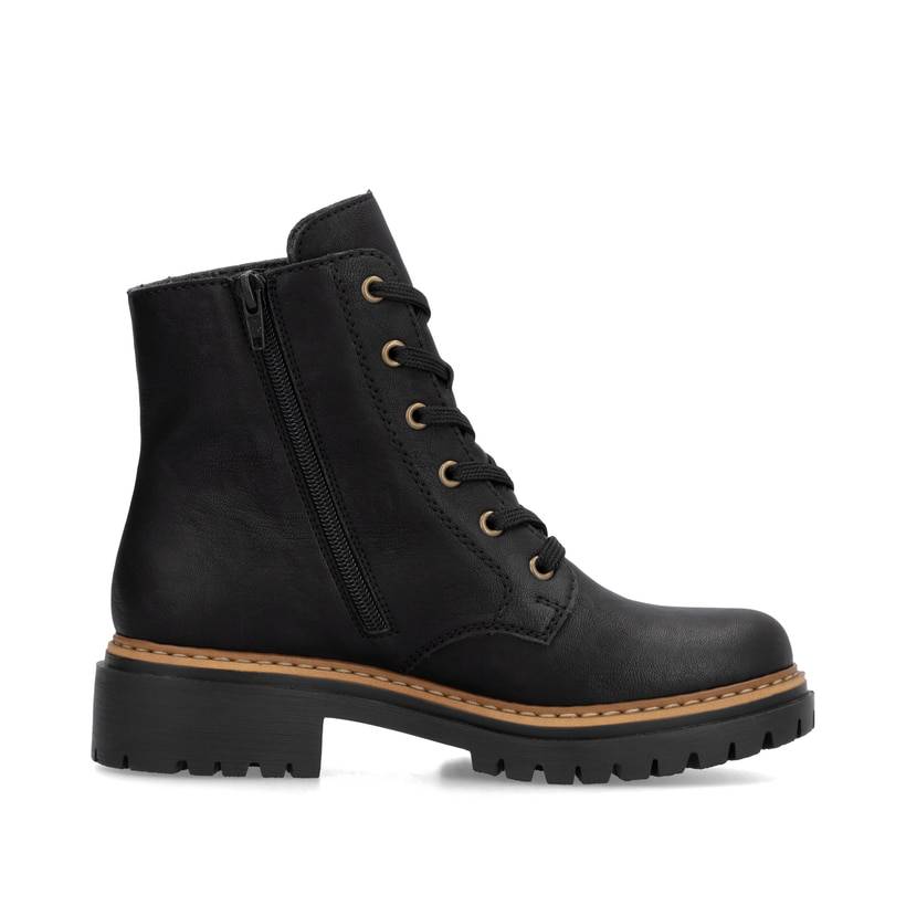 Rieker Artikelnummer 72617-00 Rieker Damen Biker Boots nachtschwarz Schlussverkauf