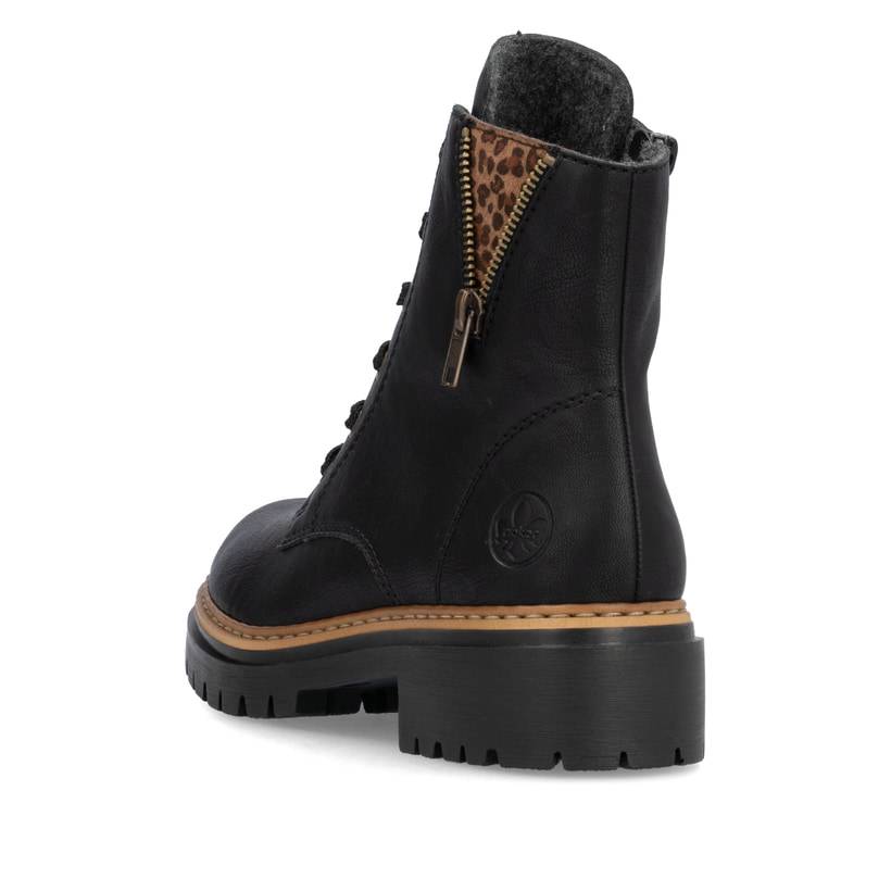 Rieker Artikelnummer 72617-00 Rieker Damen Biker Boots nachtschwarz Schlussverkauf