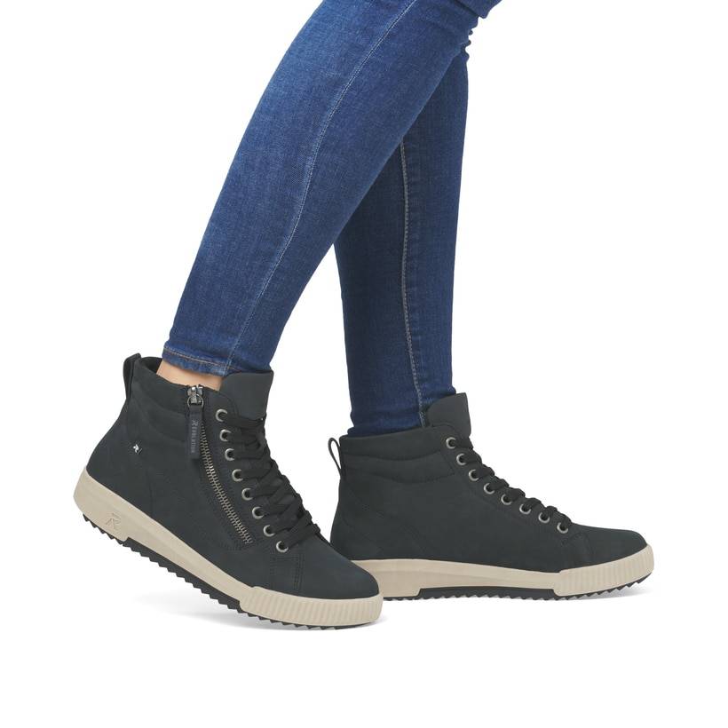 Rieker Artikelnummer W0164-14 Rieker Damen Sneaker High graublau Meist gekauft
