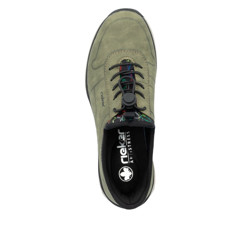 Rieker Artikelnummer M5651-54 Rieker Damen Slipper khaki-schwarz Hotsell