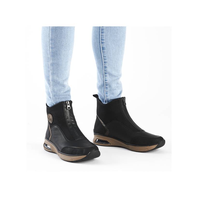 Rieker Artikelnummer M5656-00 Rieker Damen Stiefeletten stahlschwarz im Angebot